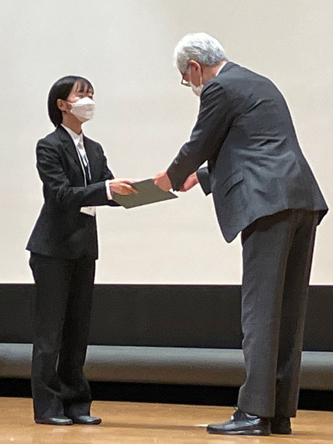 ガスタービン学会講演会 最優秀学生講演賞 受賞 河村栞奈さん